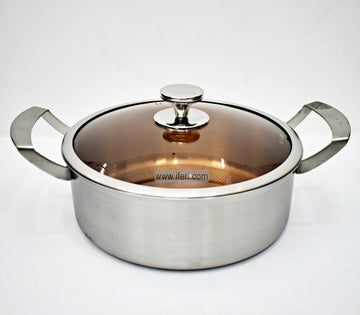 28cm Stainless Steel Cookware with Lid RY06366