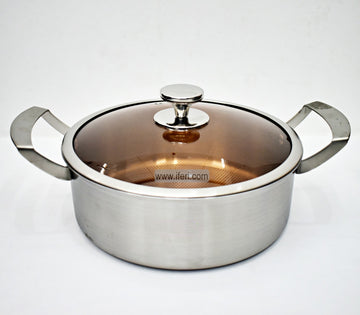 30cm Stainless Steel Cookware with Glass Lid RY06366