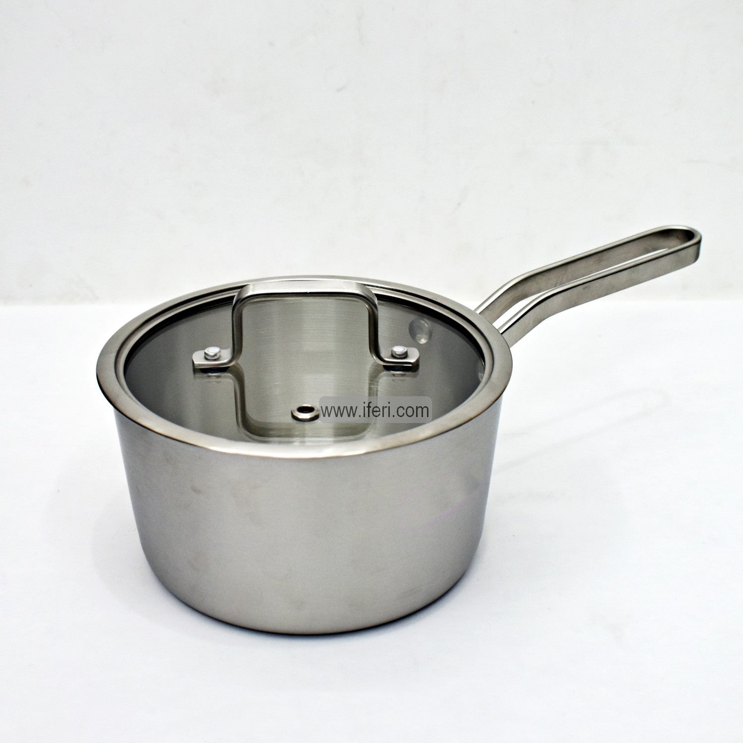 18cm Stainless Steel Milk Pan with Lid RY06363