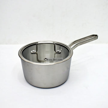16cm Stainless Steel Milk Pan with Lid RY06362