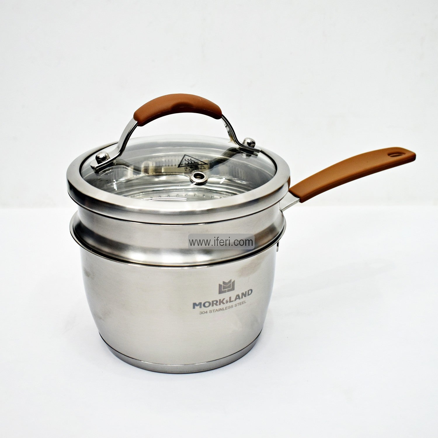 16cm Stainless Steel Milk Pan with Steamer RY06361