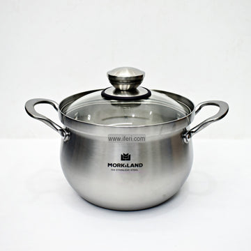20cm Stainless Steel Belly Shape Cookware with Lid RY06351