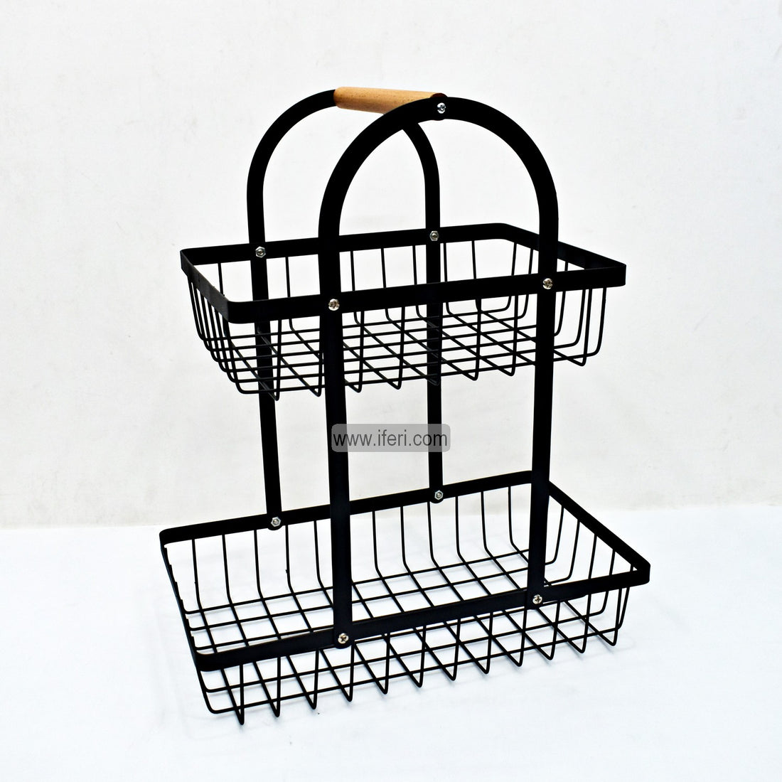 2 Tier Metal Fruit Basket, Multifunctional Storage Basket ALP1516
