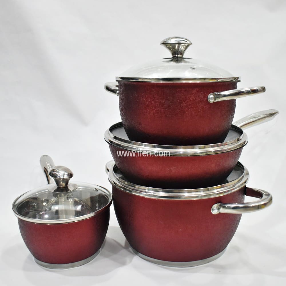 4 Pcs Kaisa Villa Stainless Steel Cookware Set with Lid KV-6693