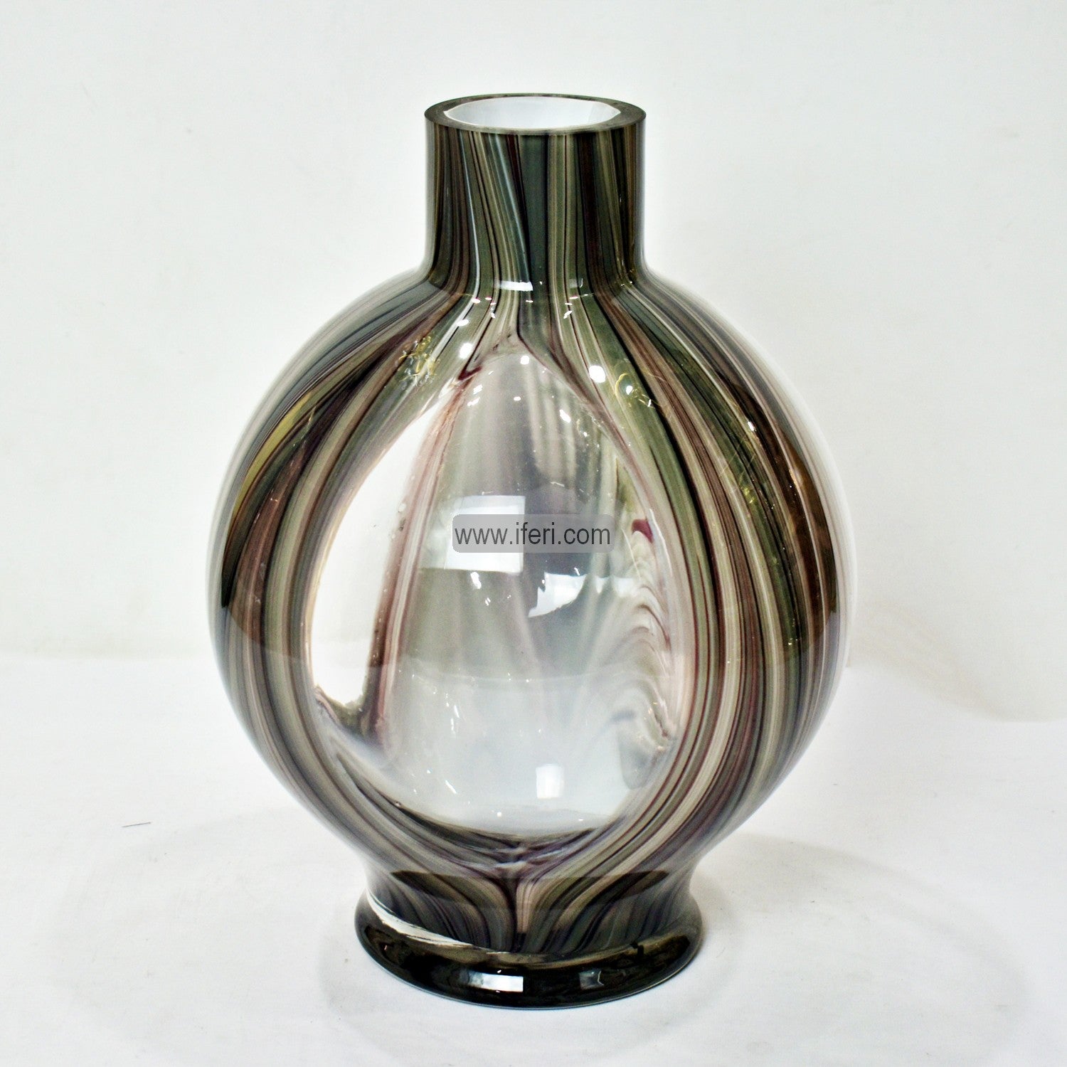 11.5 Inch Heavy Glass Decorative Large Flower Vase HR0489