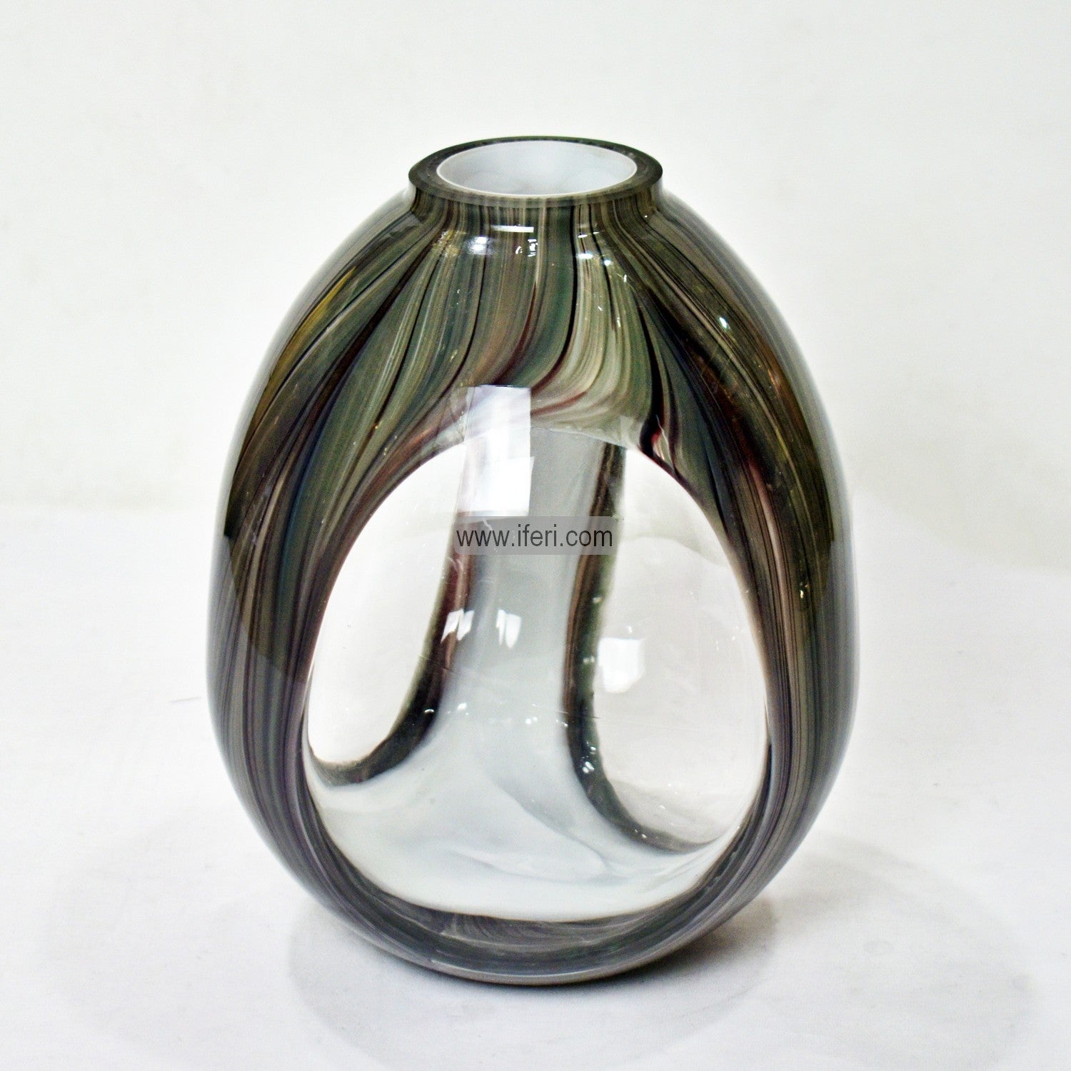 10 Inch Heavy Glass Decorative Large Flower Vase HR0485