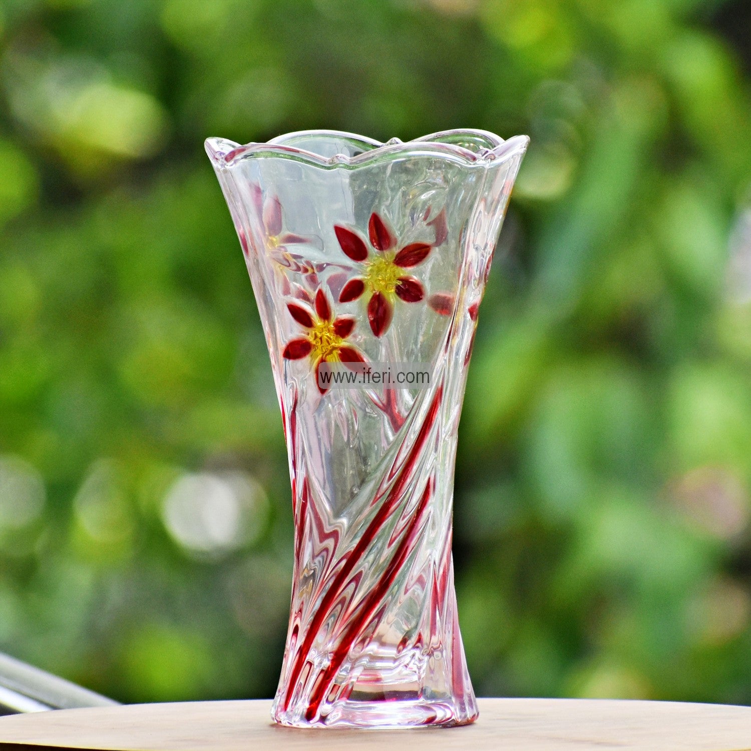 9 Inch Glass Decorative Flower Vase IQ1781