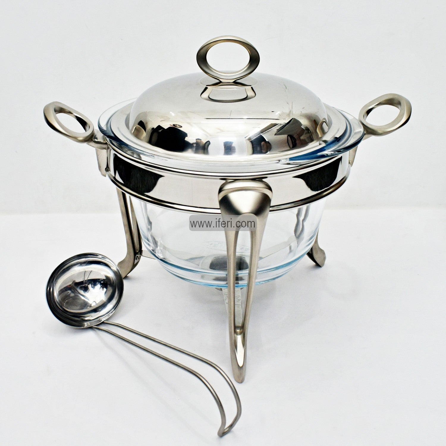 4 Liter Exclusive Round Shape Chafing/Soup Dish with Spoons SY24862