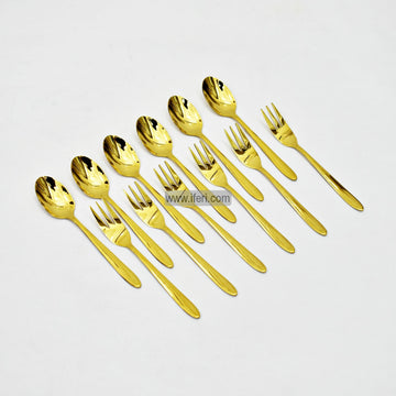 12 Pcs Stainless Steel Tea Spoon & Fork Set EB21185