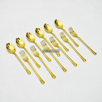 12 Pcs Stainless Steel Tea Spoon & Fork Set EB21188