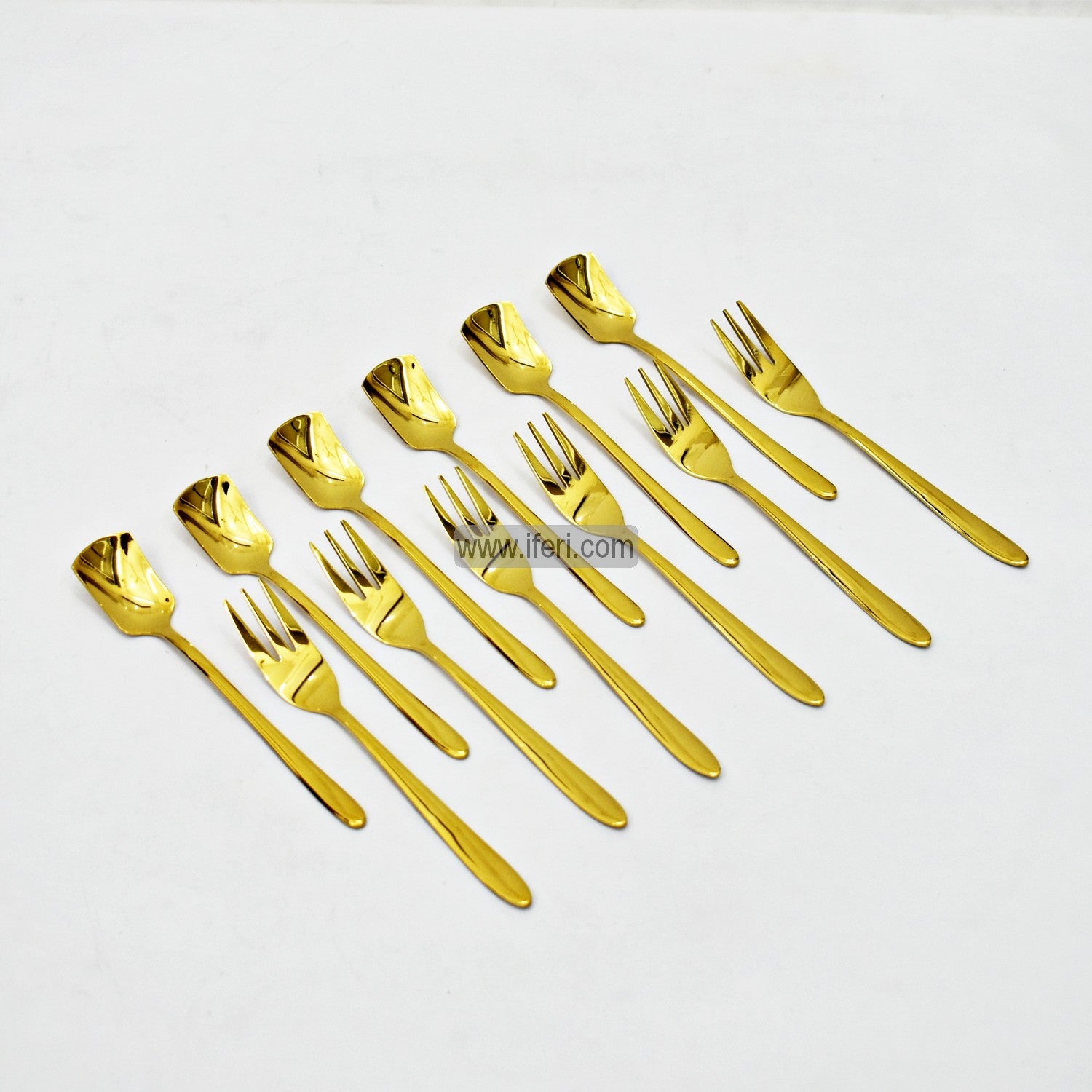 12 Pcs Stainless Steel Tea Spoon & Fork Set EB21184