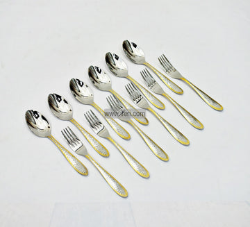 12 Pcs Stainless Steel Tea Spoon & Fork Set EB21207