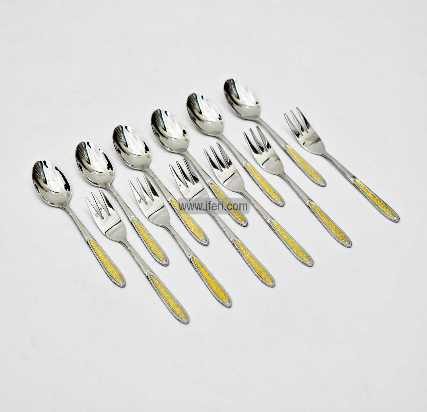 12 Pcs Stainless Steel Tea Spoon & Fork Set EB21195