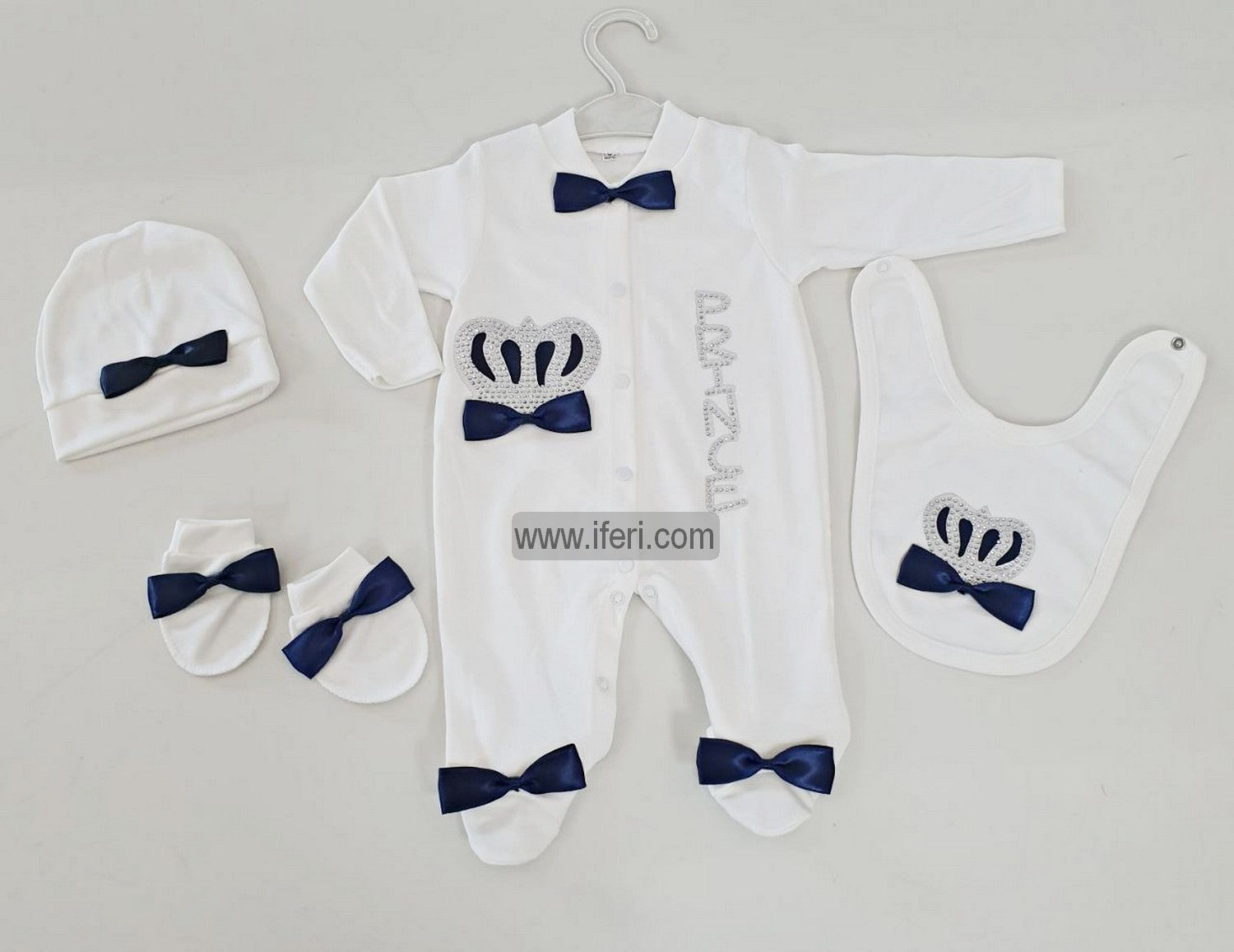 4 Pcs Infant Baby Boy Dress Set Gift Box Combo Set GA7662