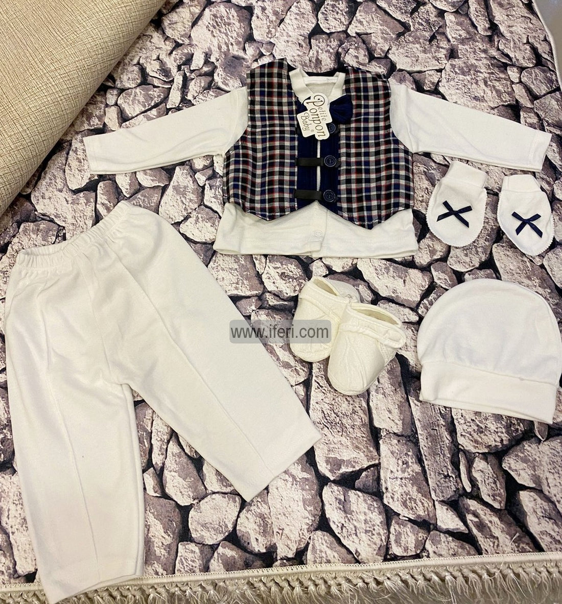 6 Pcs Infant Baby Boy Dress Set Gift Box Combo Set GA7660