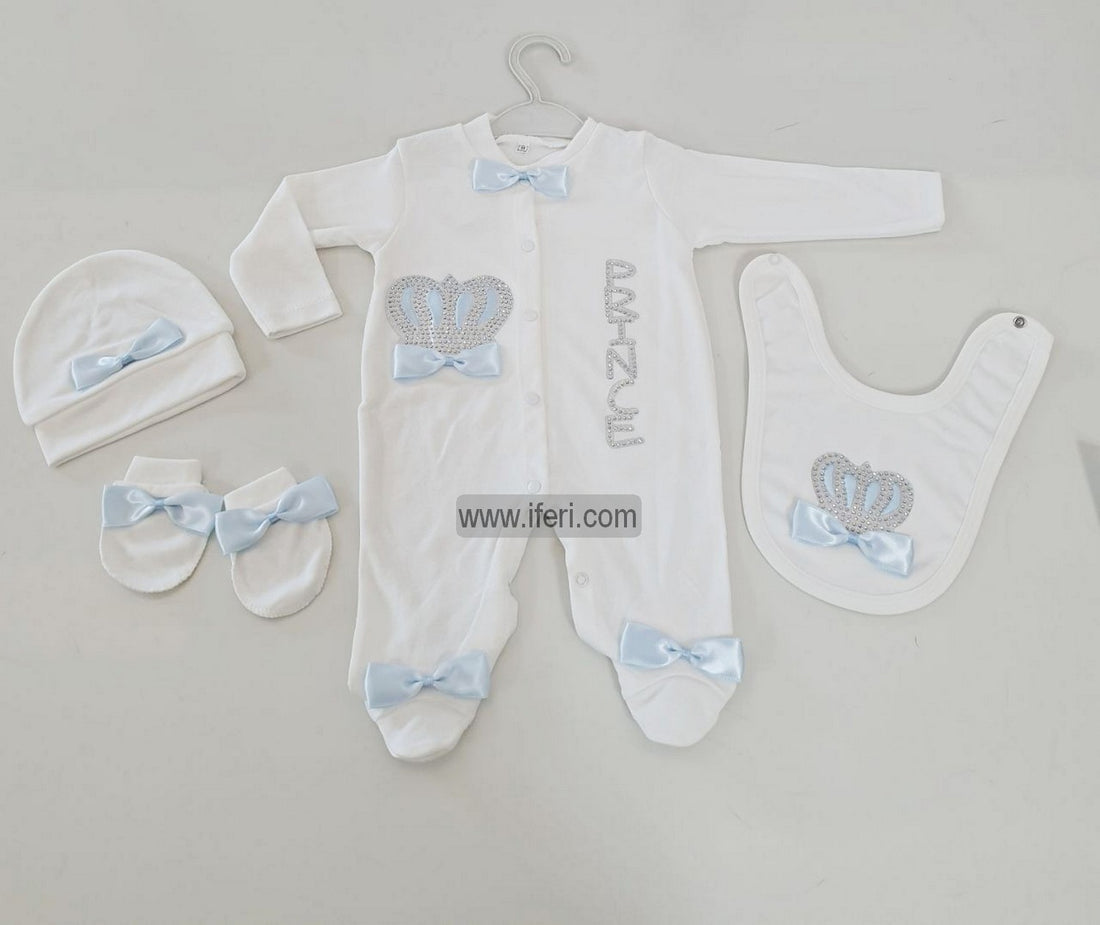 4 Pcs Infant Baby Boy Dress Set Gift Box Combo Set GA7661
