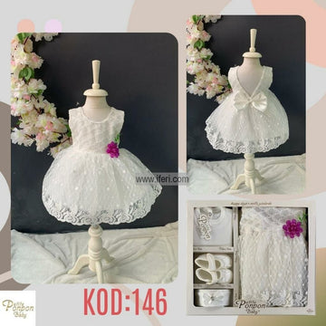 4 Pcs Infant Baby Girl Dress Set Gift Box Combo Set GA7698