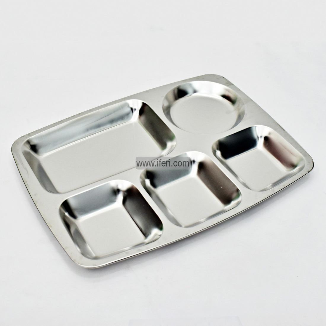 5 Compartment Stainless Steel Divided Thali / Food Plate TG10537