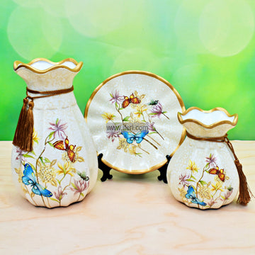 3 Pcs European Style Ceramic Flower Vase Set FH2182