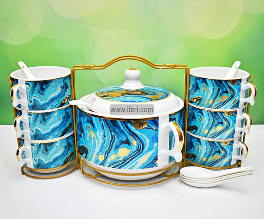Buy Ceramic Soup Serving Set with Stand Online from iferi.com in Bangladesh