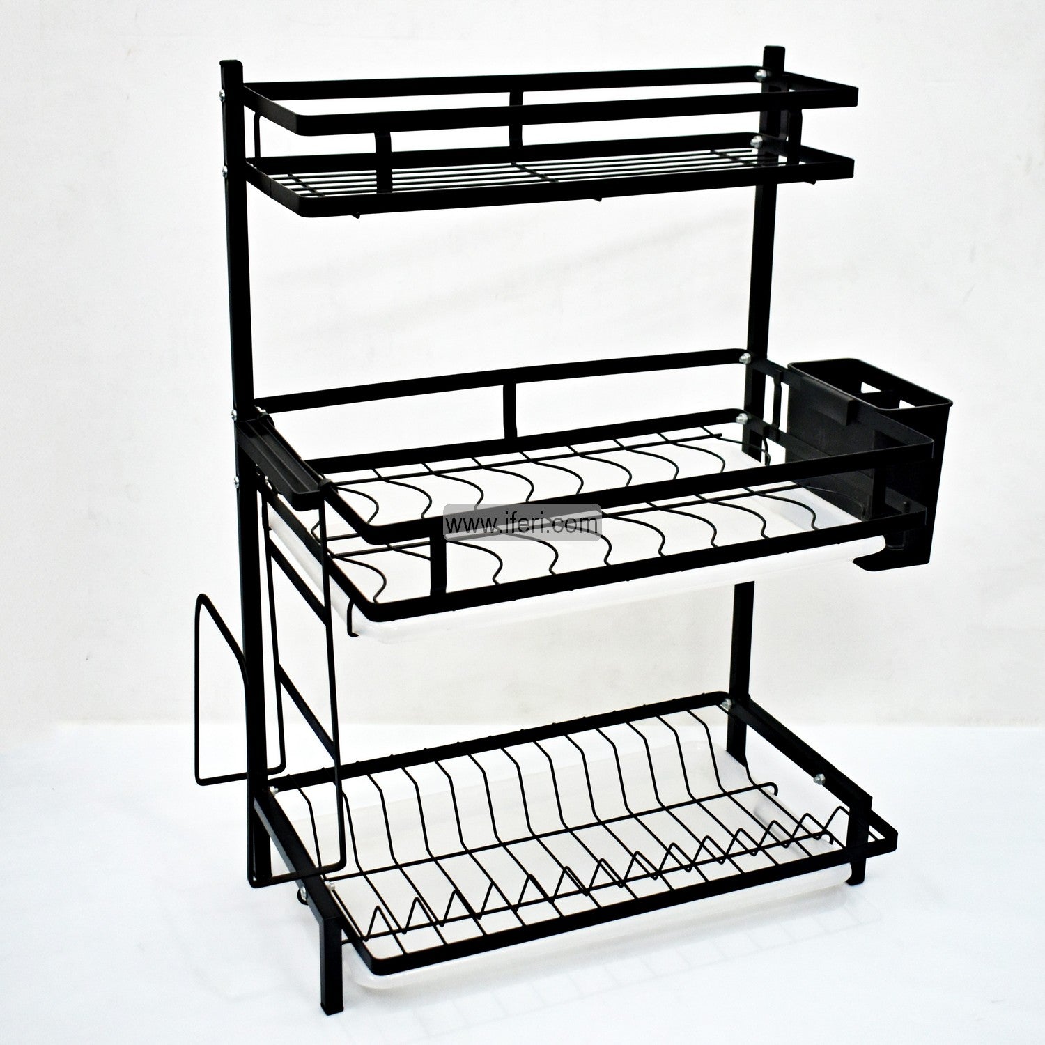 3 Tier Metal Dish Drying Storage Rack with Holder TB1167