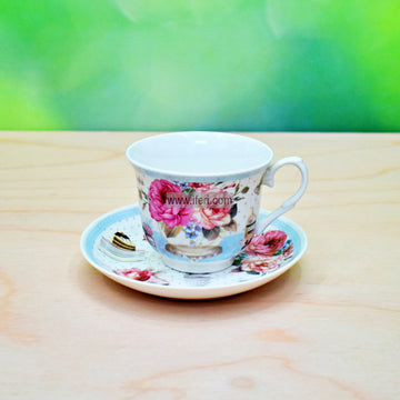 12 Pcs Ceramic Tea Cup Set with Saucer FH2198