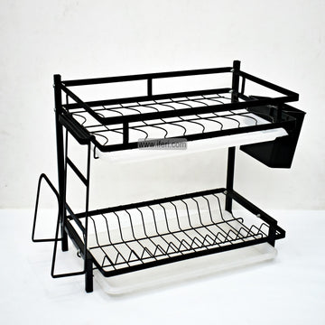 2 Tier Metal Dish Drying Storage Rack with Holder TB1166