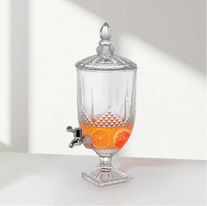 4.5 Liter Heavy Crystal Golden Glass Juice Dispenser CK1520-1
