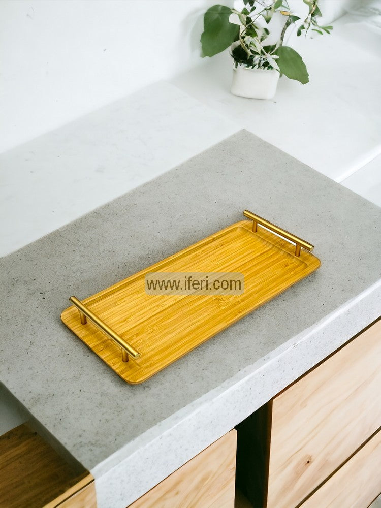 13 Inch Bamboo Serving Tray with Handle FH2353