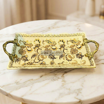 12.5 Inch Exclusive Ceramic Serving Tray RY3563
