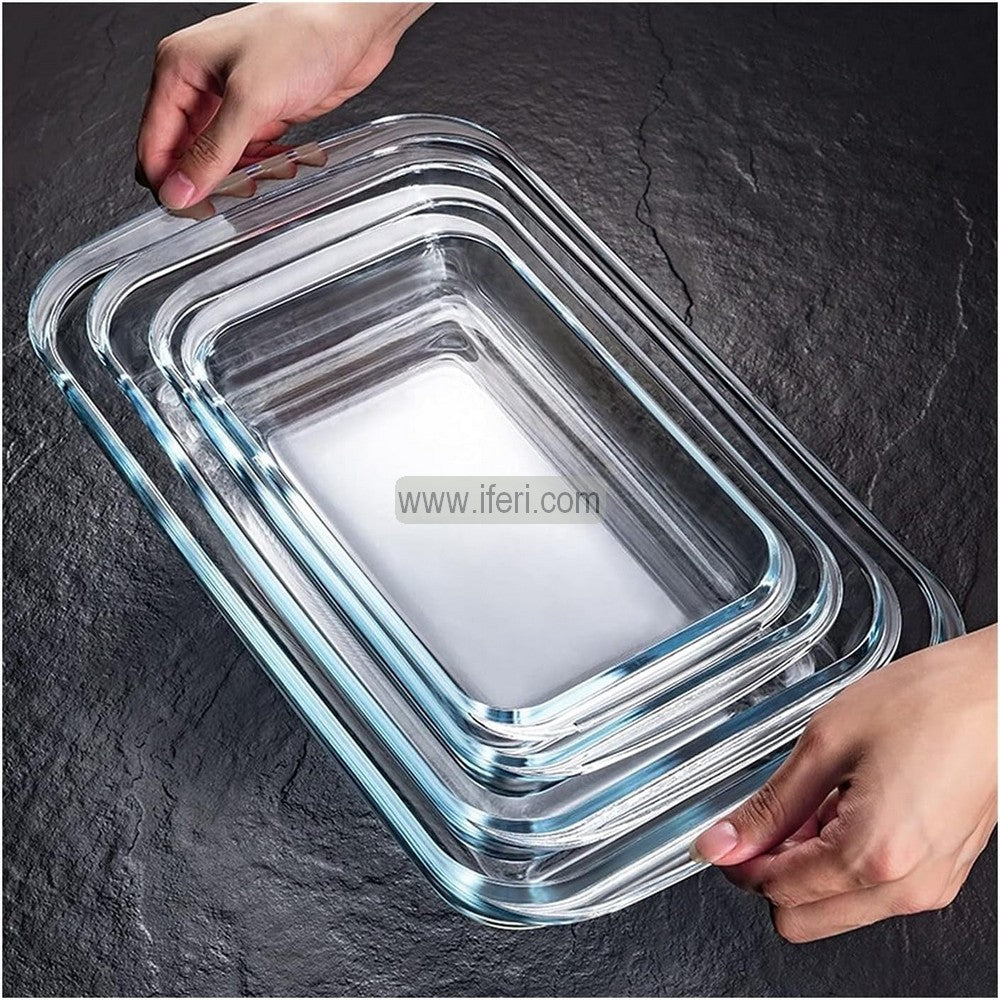 4 Pcs Oven Proof Tempered Glass Casserole Set RH6406
