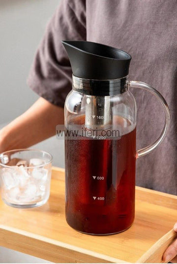 1600ml Tempered Glass Tea Pot Flask with Infuser ALV0067