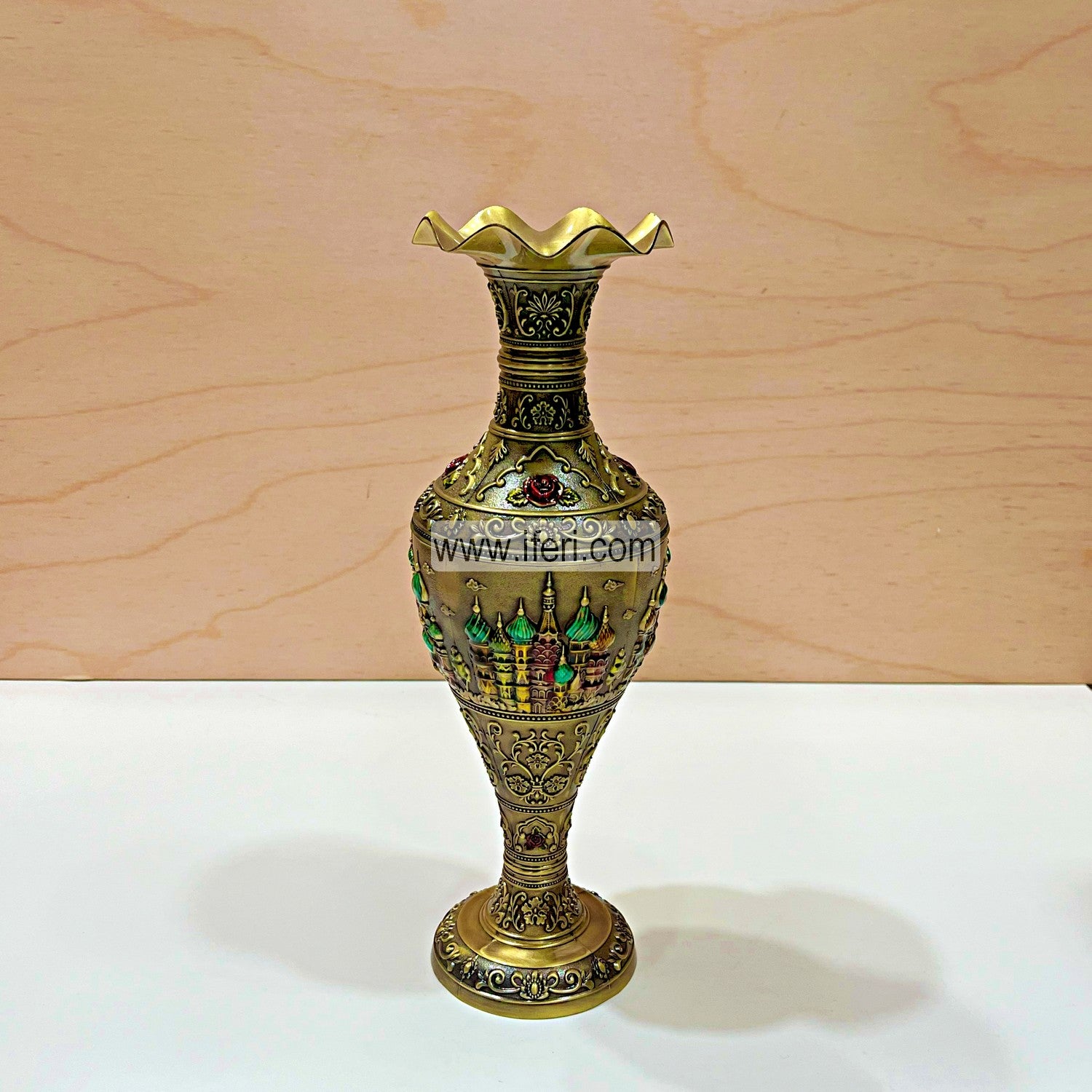 12 Inch Exclusive Metal Decorative Flower Vase HR1672