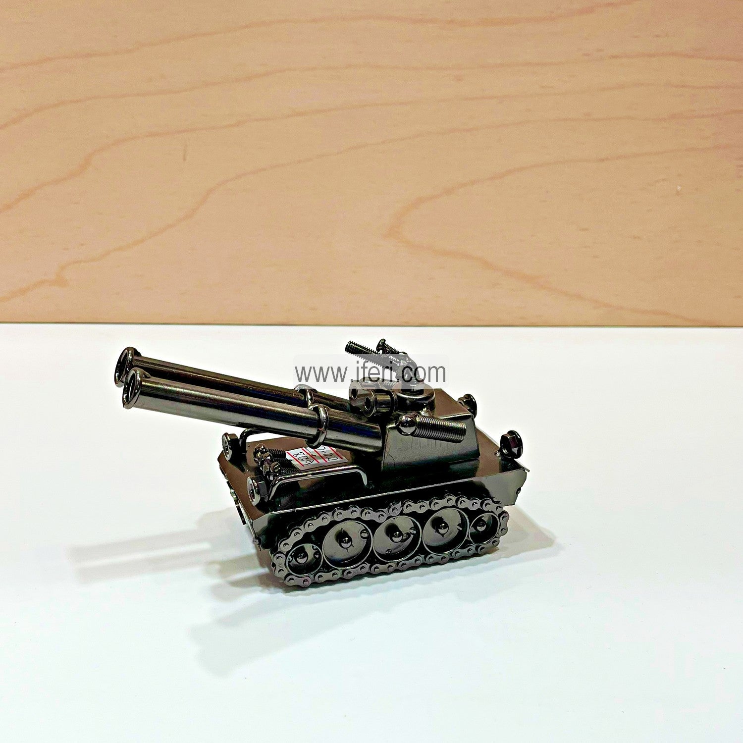 7 Inch Metal Military Canon Tank Model Sculpture Showpiece HR1678