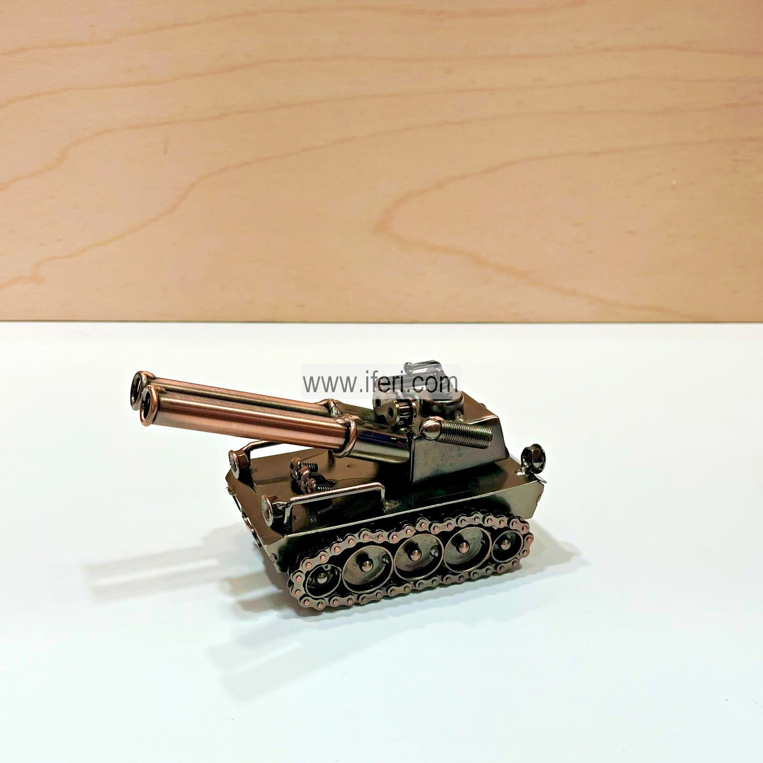 7 Inch Metal Military Canon Tank Model Sculpture Showpiece HR1679