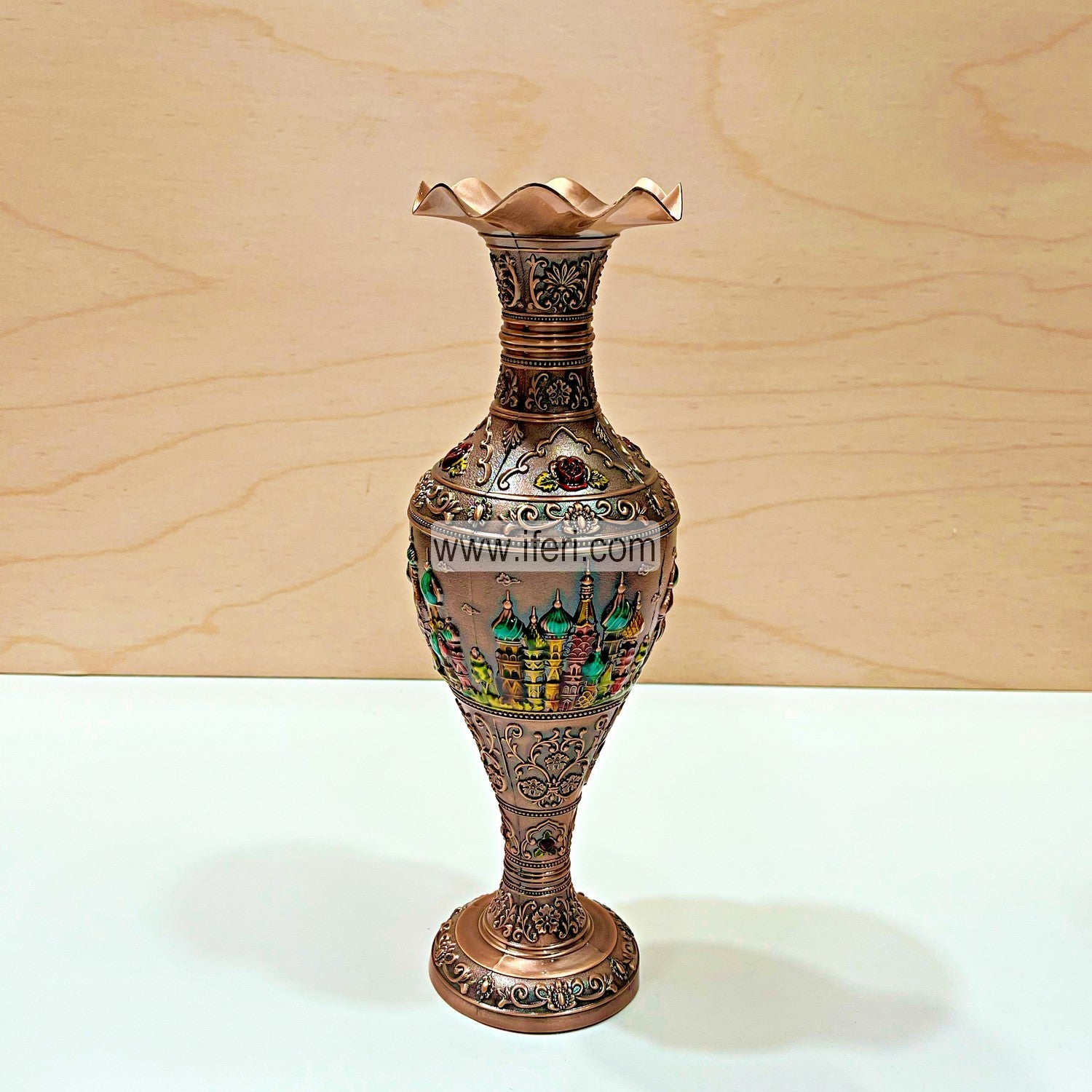 12 Inch Exclusive Metal Decorative Flower Vase HR1671