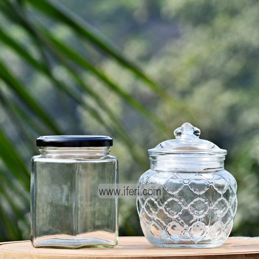 2 Pcs Glass Spice Jar / Pickle Jar Set LC0017