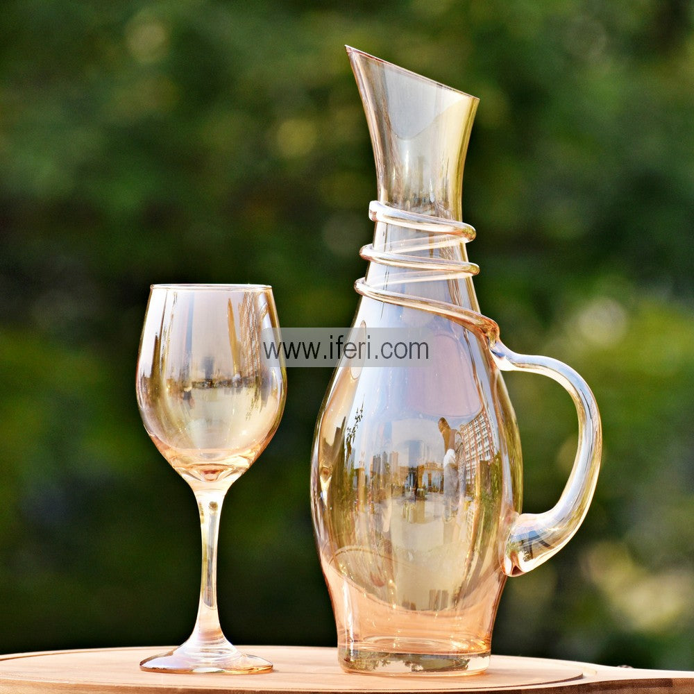 7 Pcs Water Glass Jug & Glass Set FT0043