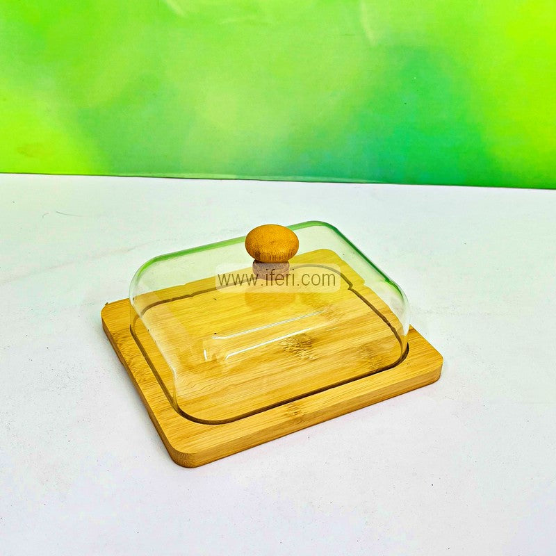 6 Inch Butter Dish with Acrylic Lid RY3417