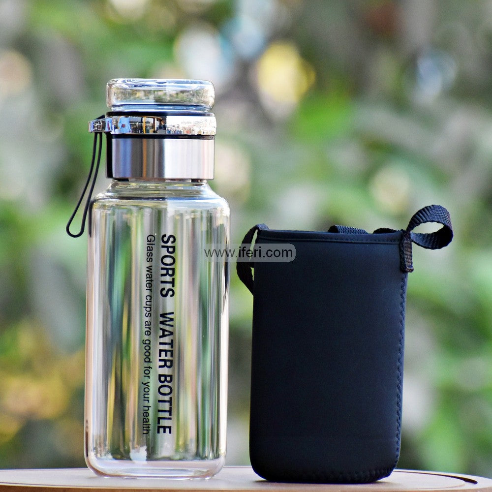 9.2 Inch Glass Water Bottle / Green Tea Bottle with Cover EB21417