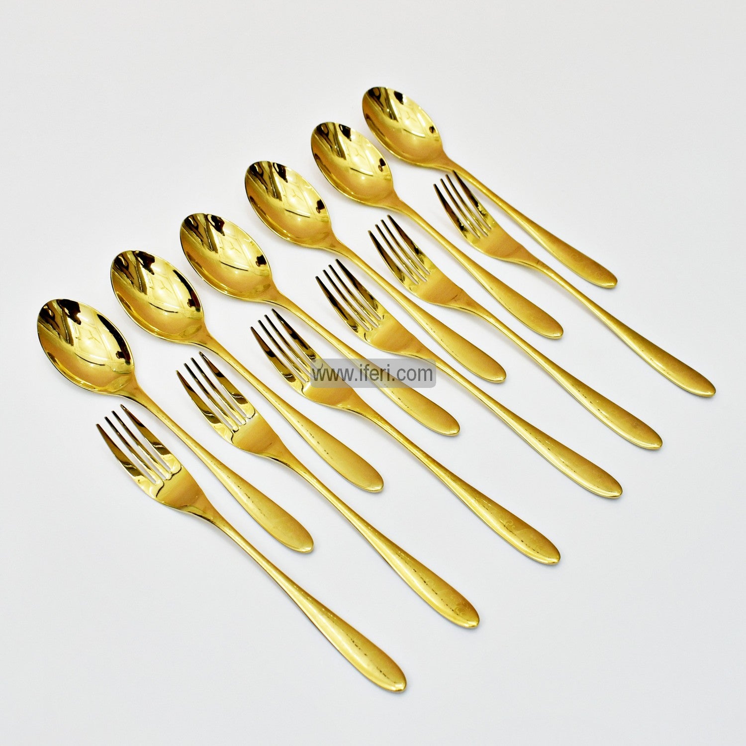 12 Pcs Stainless Steel Dinner Spoon & Fork Set TB1214