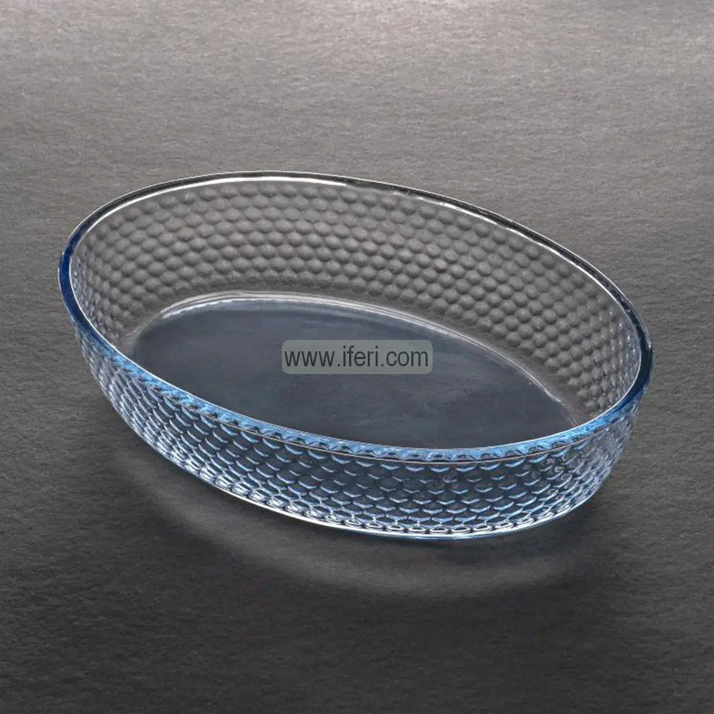 1.6 Liter Oval Shaped Tempered Glass Casserole UNQ0437