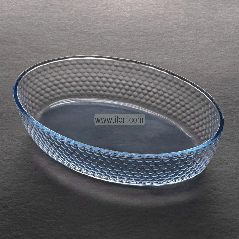 2.4 Liter Oval Shaped Tempered Glass Casserole UNQ0438