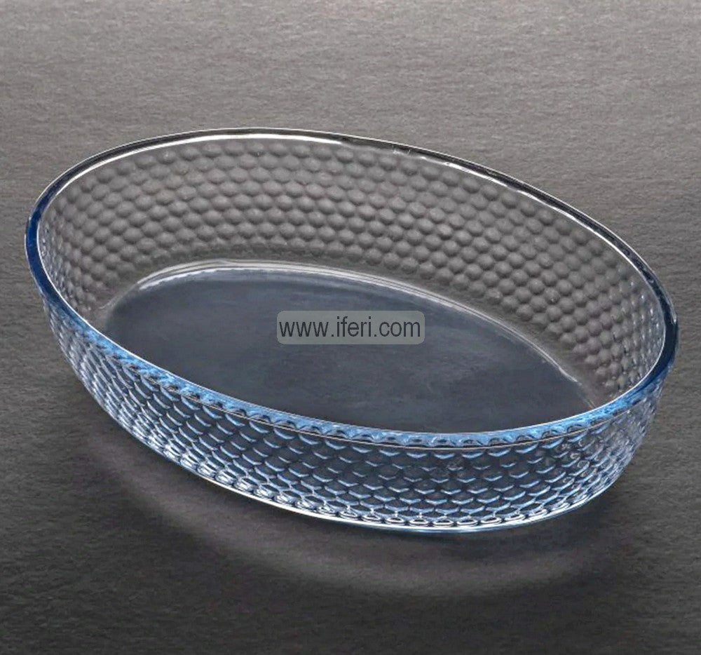 3 Liter Oval Shaped Tempered Glass Casserole UNQ0439