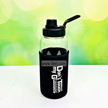 9.5 Inch Glass Water Bottle with Cover RY2577