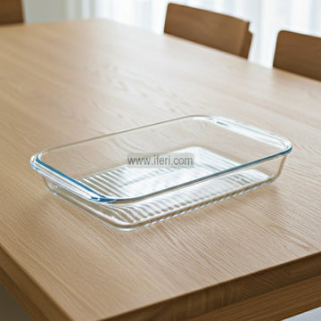 2 Liter Rectangle Shaped Tempered Glass Casserole UNQ0442