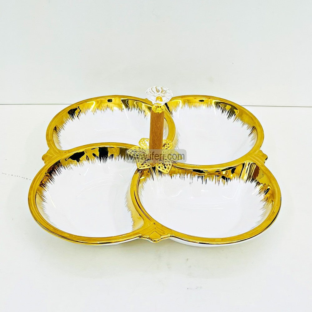 4 Part Ceramic Appetizer, Condiment, Dry Fruit Serving Dish EB21447