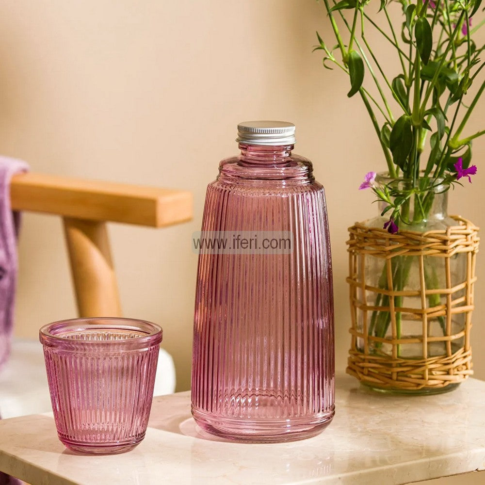 1000ml Glass Water, Juice Bottle / Pitcher with Glass UNQ0449