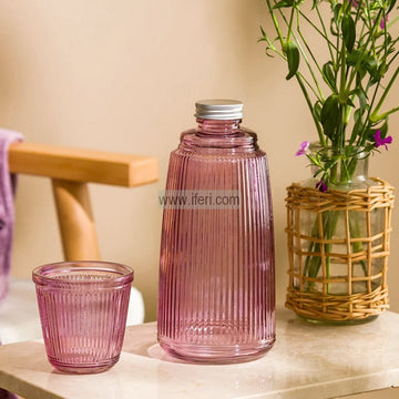 1000ml Glass Water, Juice Bottle / Pitcher with Glass UNQ0449