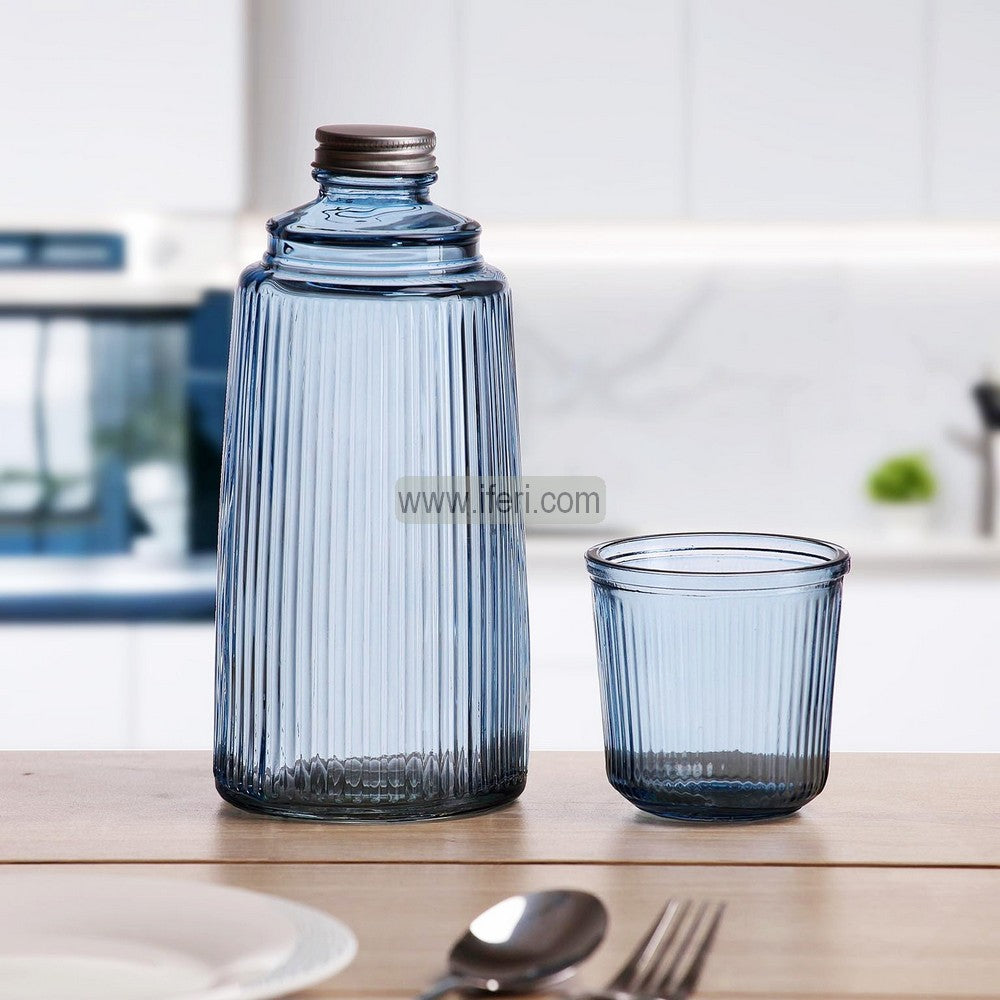 1000ml Glass Water, Juice Bottle / Pitcher with Glass UNQ0450